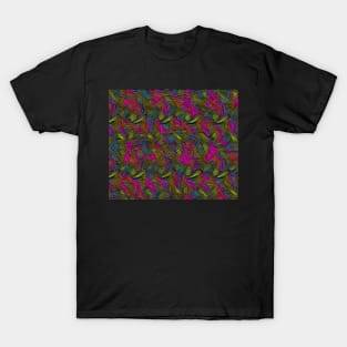 Ornate Colorful Drawing Hand Knitted Afghan Pattern T-Shirt